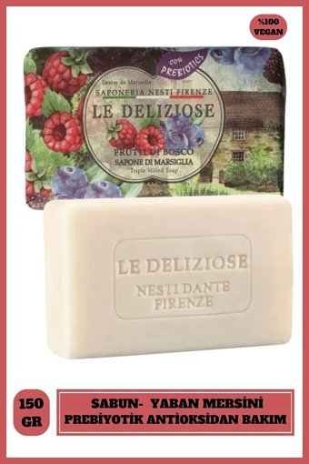 Nesti Dante Le Deliziose Organik Yaban Mersini Katı Sabun 150 gr