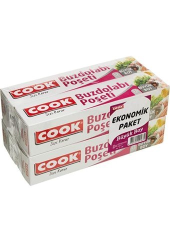 Cook Büyük 30x45 Buz Dolabı Poşeti 4x15 Adet