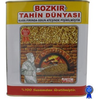 Bozkır Tahin Dünyası Teneke Çifte Kavrulmuş Organik Glutensiz Kepekli Bozkır Tahin 1.75 kg