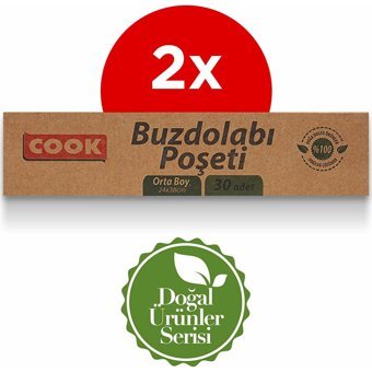 Cook Orta 24x38 Buz Dolabı Poşeti 2x30 Adet