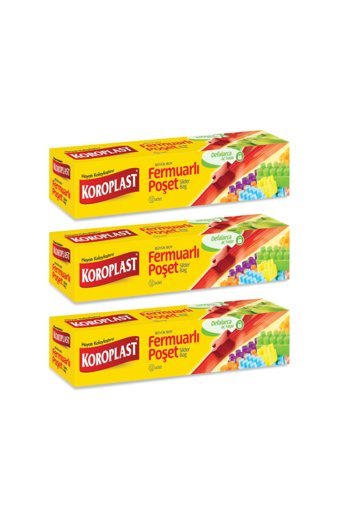 Koroplast fermuarlı Fermuarlı Buz Dolabı Poşeti 3x12 Adet