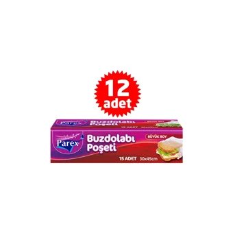 Parex Büyük Buz Dolabı Poşeti 12 Adet