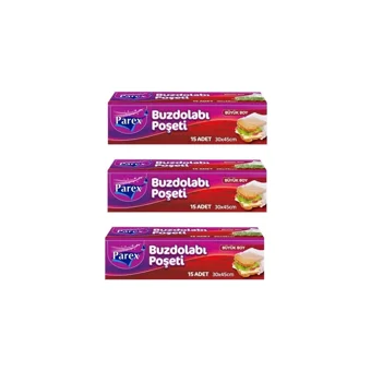 Parex Büyük Buz Dolabı Poşeti 3x15 Adet