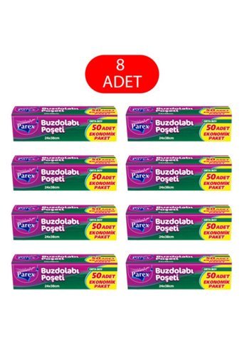 Parex Orta Buz Dolabı Poşeti 8x50 Adet