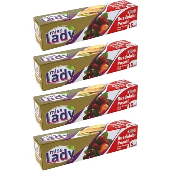 Miss Lady Orta Kilitli Buz Dolabı Poşeti 4x15 Adet