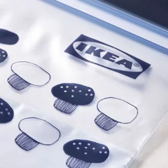 Ikea Mantar Desenli Küçük Buz Dolabı Poşeti 25 Adet