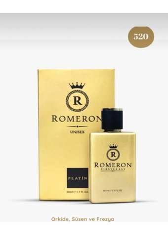 Romeron 520 Platin Afrodizyak Etkili EDP Çiçeksi-Meyveli Erkek Parfüm 50 ml