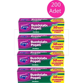 Parex Ekonomik Büyük Buz Dolabı Poşeti 4x50 Adet