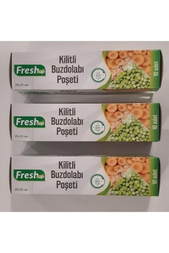 Fresh Up Orta Kilitli Buz Dolabı Poşeti 3 Adet