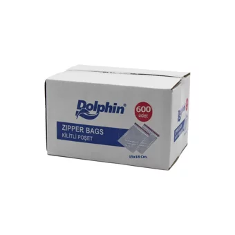Dolphin Küçük Kilitli 15x18 Buz Dolabı Poşeti 10x600 Adet