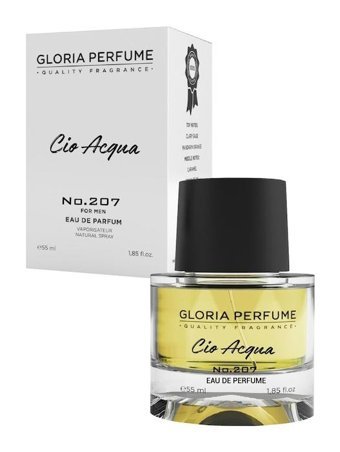 Gloria Perfume 207 Cio Acqua EDP Bergamot-Çiçeksi Erkek Parfüm 55 ml