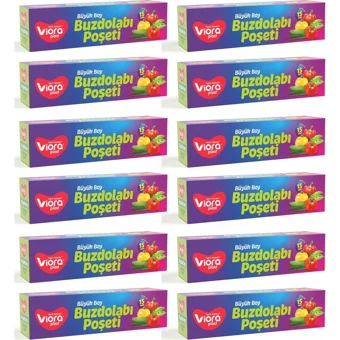 Viora Büyük Kilitli Buz Dolabı Poşeti 12x15 Adet