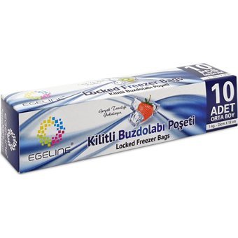Egeline Orta Kilitli Buz Dolabı Poşeti 10 Adet