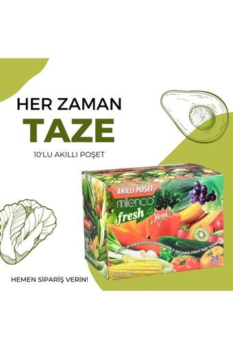 Milenco Büyük Buz Dolabı Poşeti 10 Adet