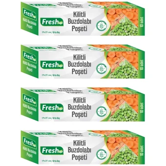 Fresh-Up Orta Kilitli Buz Dolabı Poşeti 40 Adet