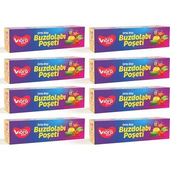 Viora Orta Kilitli Buz Dolabı Poşeti 160 Adet