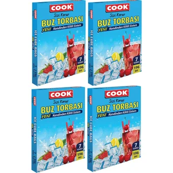 Cook Orta Kilitli Buz Torbası 4x7 Adet