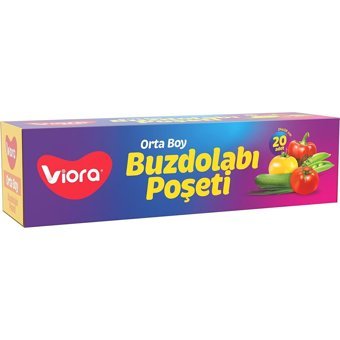 Viora Orta Kilitli Buz Dolabı Poşeti 24 Adet