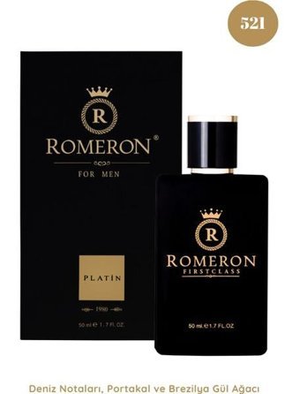 Romeron 521 Platin EDP Odunsu-Portakal Erkek Parfüm 50 ml