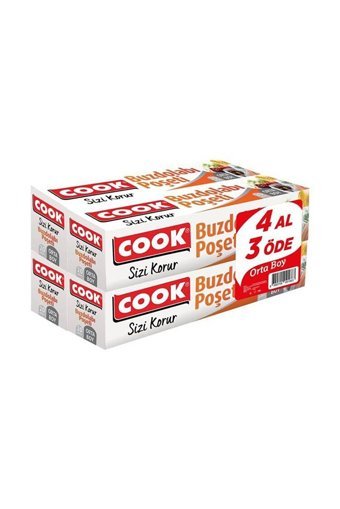 Cook Orta Buz Dolabı Poşeti 120 Adet