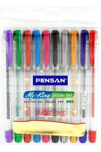 Pensan 2227 10 Renkli 1.0 mm 10'lu Tükenmez Kalem Seti