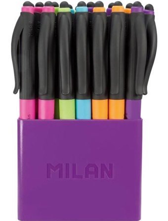 Milan Stylus Colour 5 Renkli Çok Renkli 24'lü Tükenmez Kalem Seti