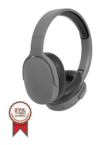 Torima P2961 5.0 Silikonlu Gürültü Önleyici Kablosuz Kulak Üstü Bluetooth Kulaklık Gri