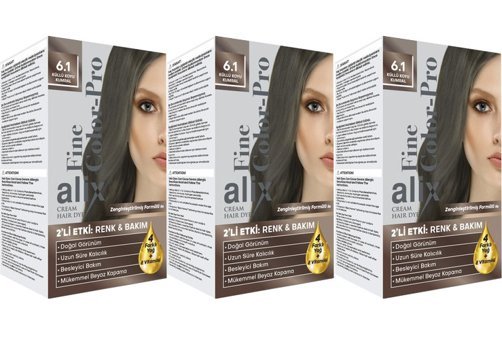 Alix Fine Color Pro 6.1 Küllü Koyu Kumral Krem Saç Boyası 3x50 ml