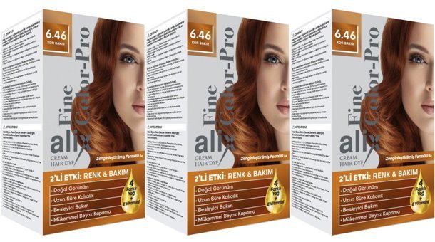 Alix Fine Color Pro 6.46 Kor Bakır Krem Saç Boyası 3x50 ml