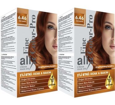 Alix Fine Color Pro 6.46 Kor Bakır Krem Saç Boyası 2x50 ml