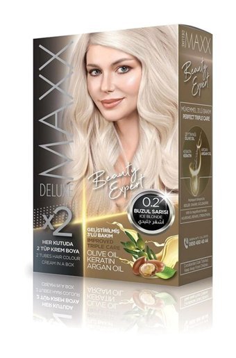 Maxx Deluxe 0-2 Buzul Sarısı Krem Saç Boyası 2x50 ml