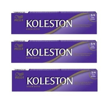 Wella Koleston 3-4 Koyu Kestane Krem Saç Boyası 3x50 ml