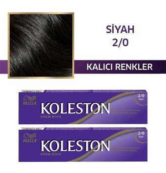Wella Koleston 2-0 Siyah Krem Saç Boyası 2x50 ml
