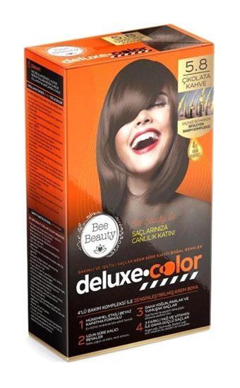 Bee Beauty Deluxe Color 5-8 Çikolata Kahve Krem Saç Boyası 50 ml