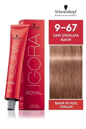 Schwarzkopf Igora Royal 9.67 Sarı Çikolata Bakır Krem Saç Boyası 60 ml