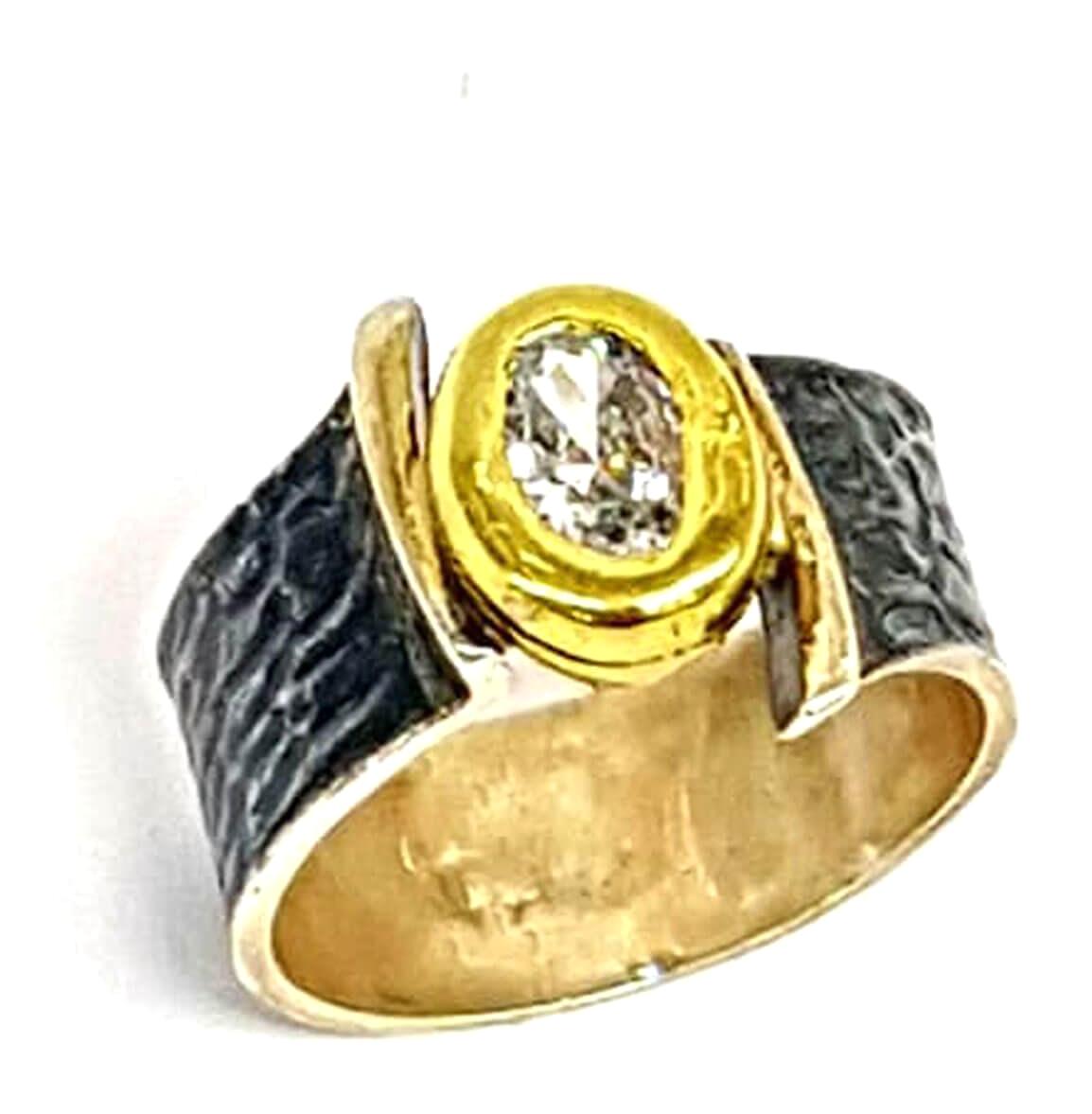 Oseshop Beyaz Taşlı 925 Ayar Gümüş Yüzük