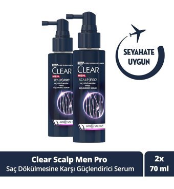 Clear Men Scalp Pro Güçlendirici Erkek Saç Serumu 2x70 ml