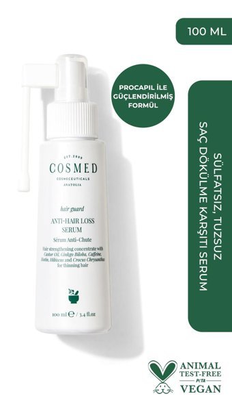 Cosmed Hair Guard Anti Hair Loss Dökülme Karşıtı Saç Serumu 100 ml