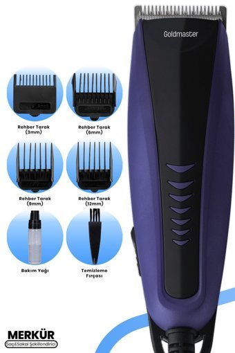 Goldmaster GM-8102 Saç Sakal 5 Başlıklı Çok Amaçlı Kuru Tıraş Makinesi