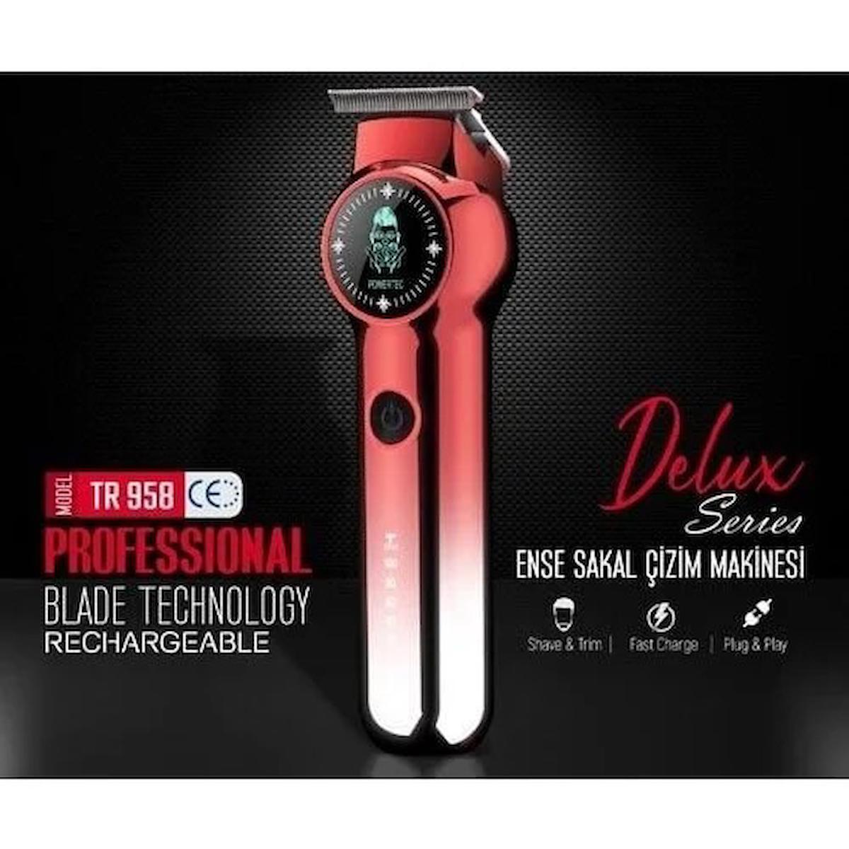 Powertec TR-958 Sakal 4 Başlıklı Kuru Tıraş Makinesi