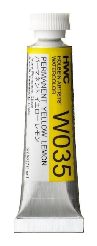 Holbein W035 Permanent Yellow Lemon 1'li Tüp Sulu Boya