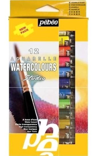 Pebeo Aquarelle Watercolours 12'li Tüp Sulu Boya