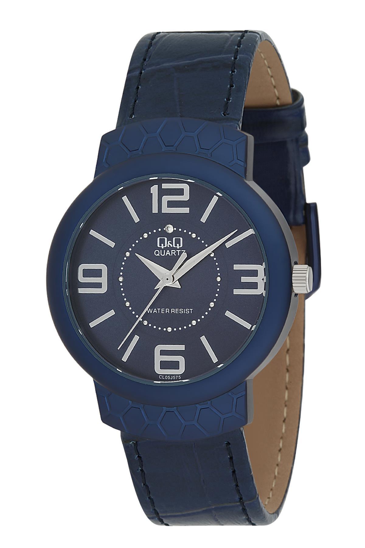 Q&Q 3B922 36 mm Lacivert Deri Kordon Analog Kadın Kol Saati