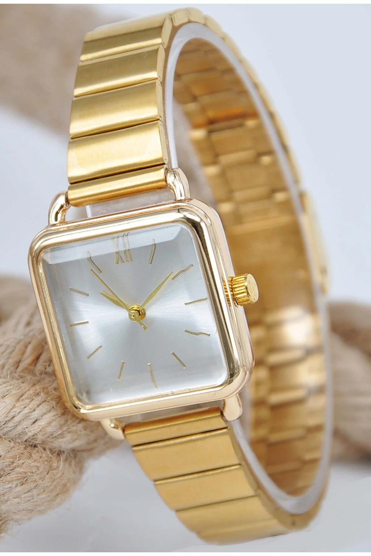 Storeay STA-082 25 mm Altın Metal Kordon Analog Kadın Kol Saati