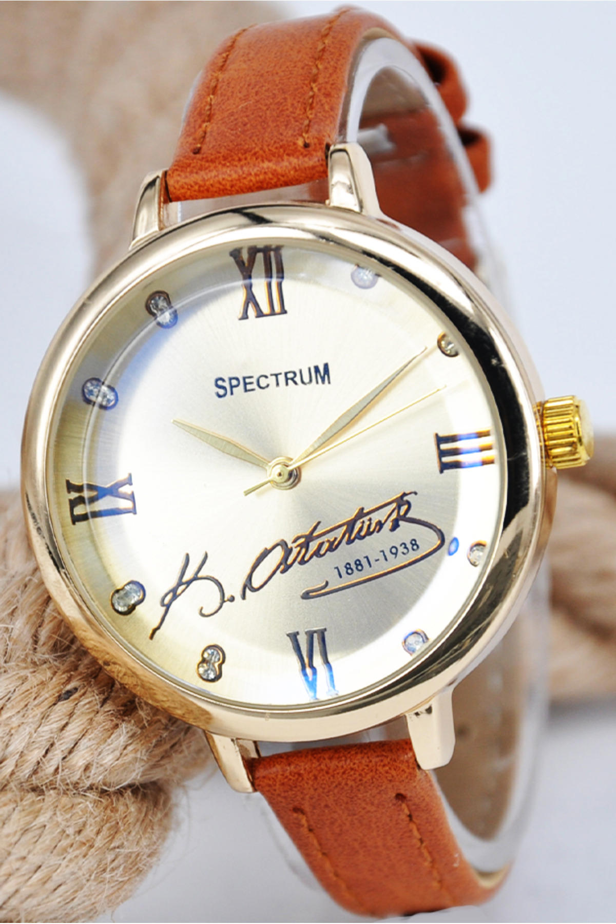 Sonsuzsaat SU-871 36-40 mm Kahverengi Deri Kordon Analog Kadın Kol Saati