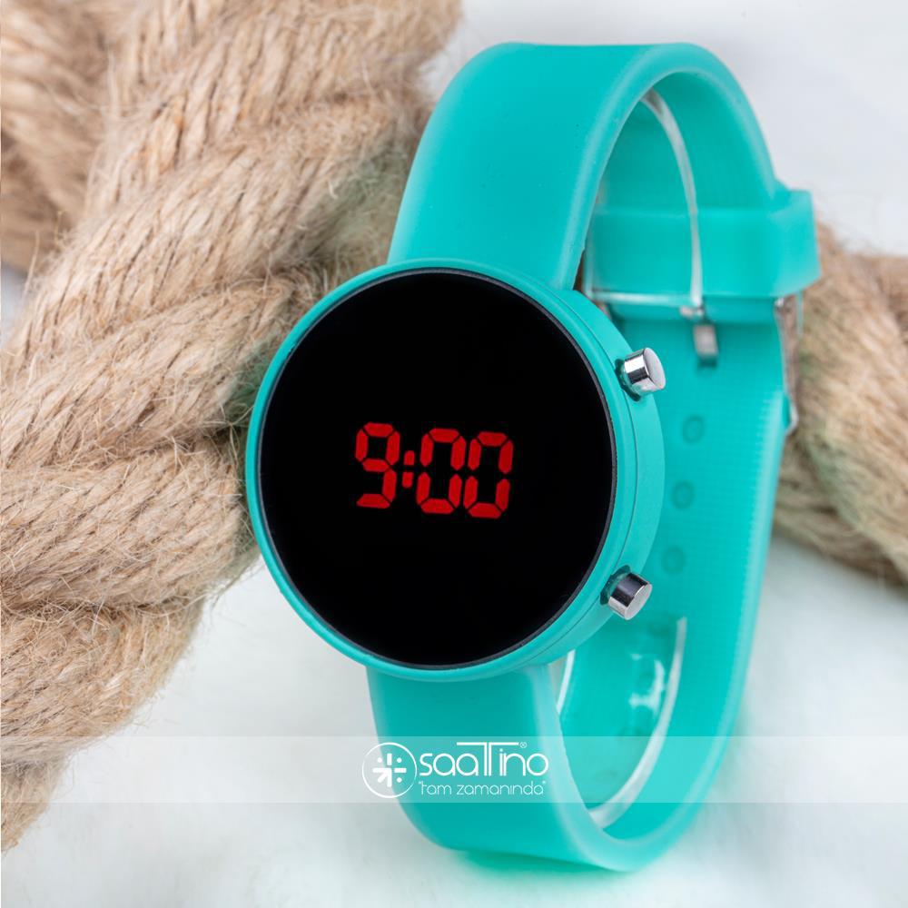 Spectrum ST-303482 38 mm Su Yeşili Silikon Kordon Dijital Unisex Kol Saati