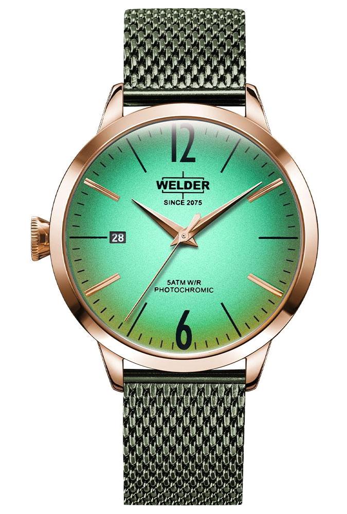 Welder Watch WRC651 Takvimli 38 mm Yeşil Çelik Kordon Analog Kadın Kol Saati
