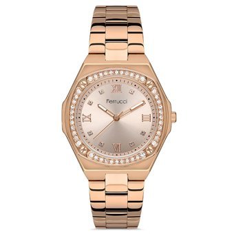 Ferrucci FRC.14327M.05 38 mm Rose Gold Çelik Kordon Analog Kadın Kol Saati