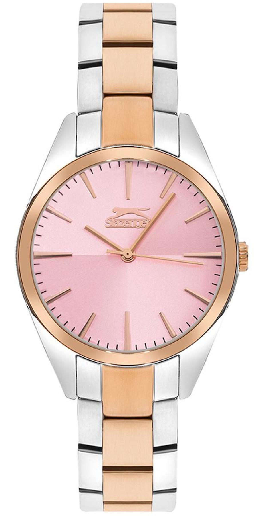 Slazenger SL.09.2275.3.06 36 mm Altın-Gri Çelik-Hasır Kordon Analog Kadın Kol Saati