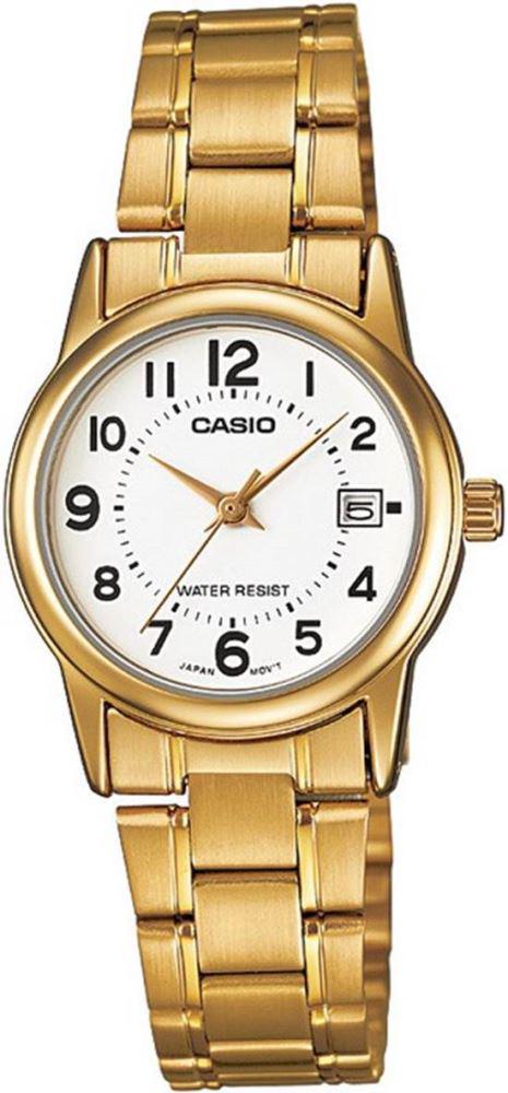 Casio LTP-V002G-7BUDF Takvimli 25 mm Altın Çelik Kordon Analog Kadın Kol Saati
